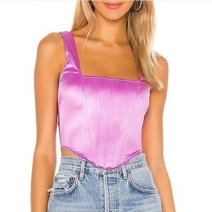 Satin Pink Corset Top